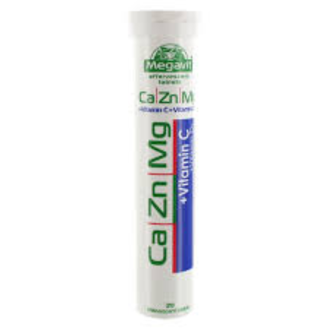 MEGAVIT CALCIUM/ZINC/MAGNESIUM 20 EFF TABS